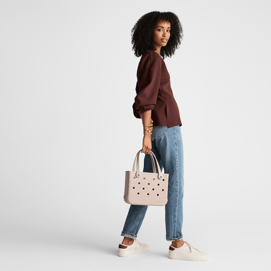Bitty Bogg Bag - Checkered Linen/ Pink Marshmallow - Image 7
